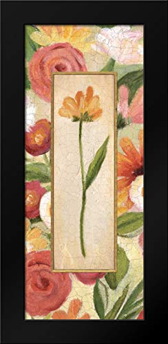 12x24 Black Modern Framed Art Print - Sweet Romance Panel IV by Daphne Brissonnet | Contemporary Wall Decor for Living Room, Bedroom & Office