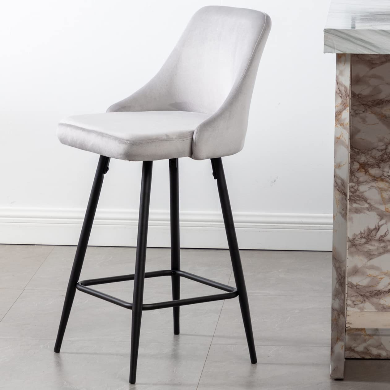 BTEXPERT Set of 4 Premium Upholstered Bar Stools - 25