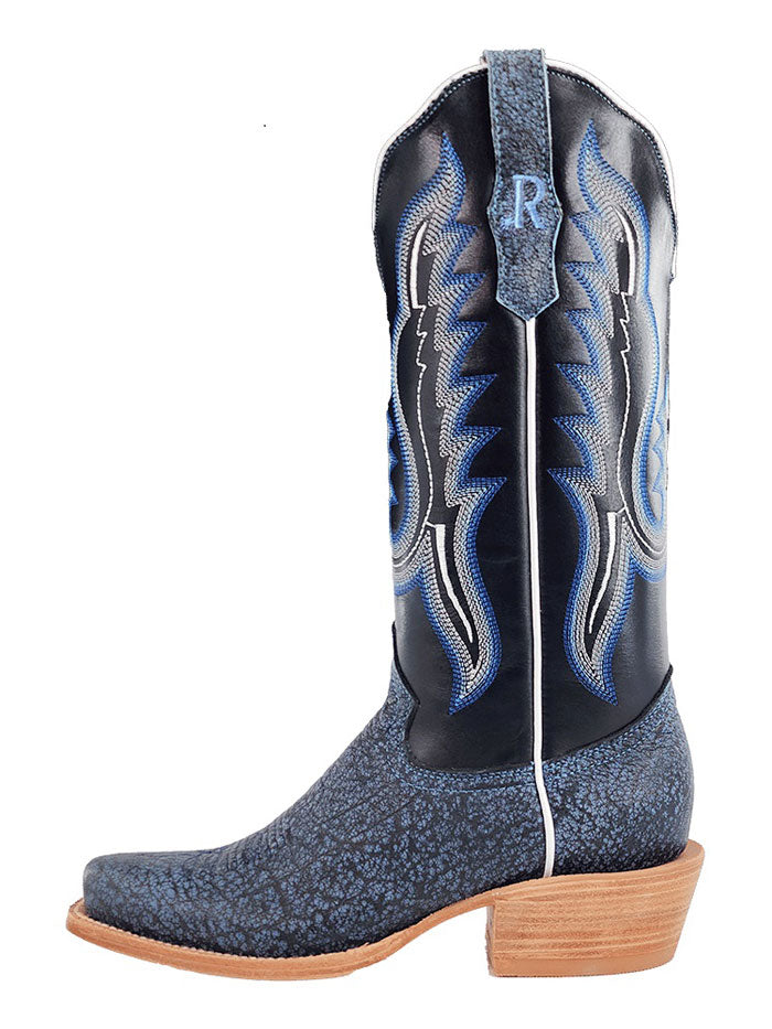 R.Watson RWL7103 Women's Cape Buffalo Western Boots in Midnight Blue - Perfect for Cowgirl Fashion, Country Rodeos & Western Style Outfits