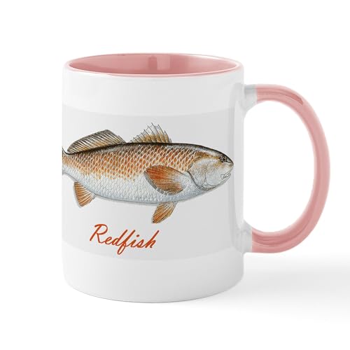 White/Pink Inside - Red Fish Mug