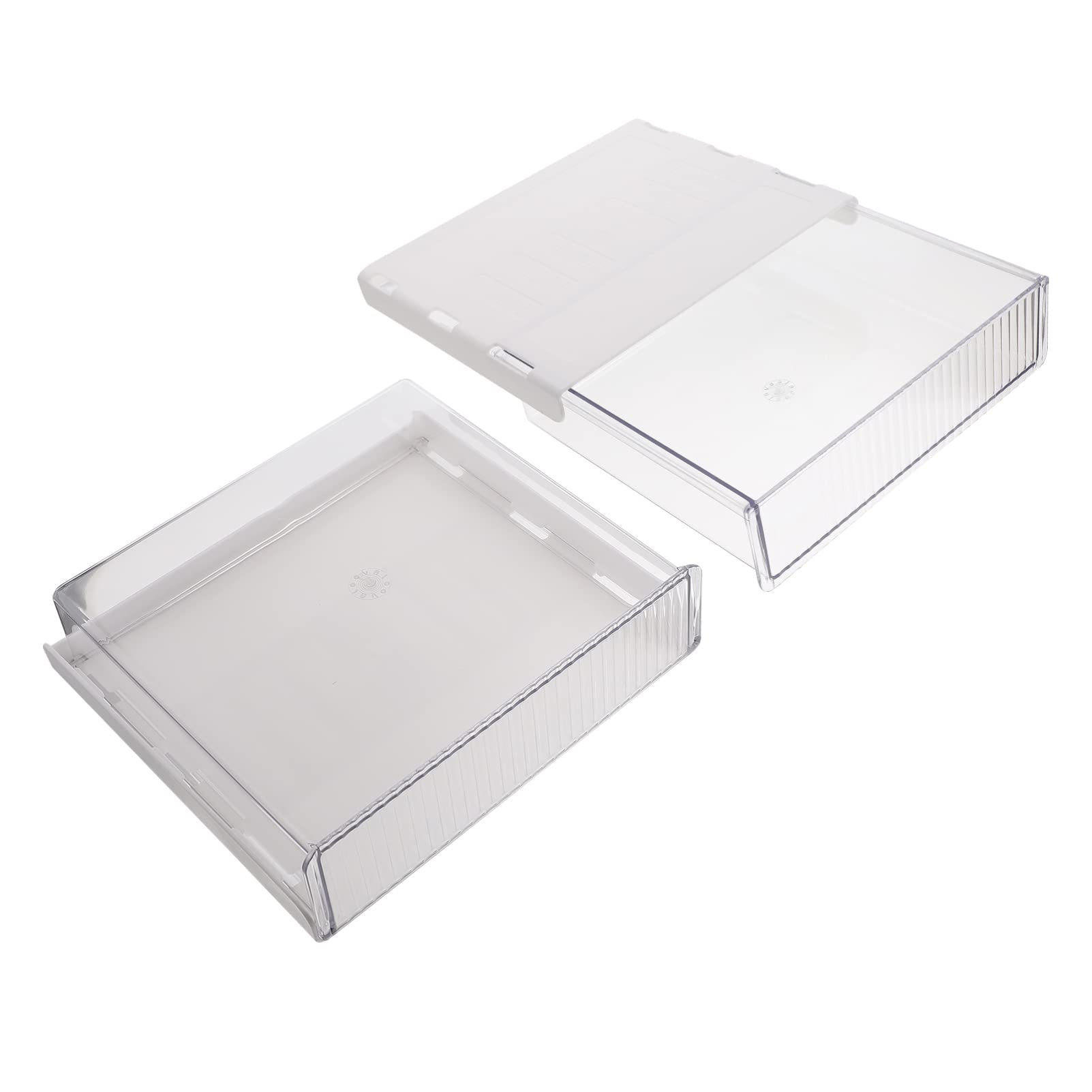 2Pcs Under Desk Storage Drawers with Cable Organizer - NUOBESTY Office Desk Organizer for Files, Supplies & Electronics | Perfect for Home Office, Study & Workspace Organization