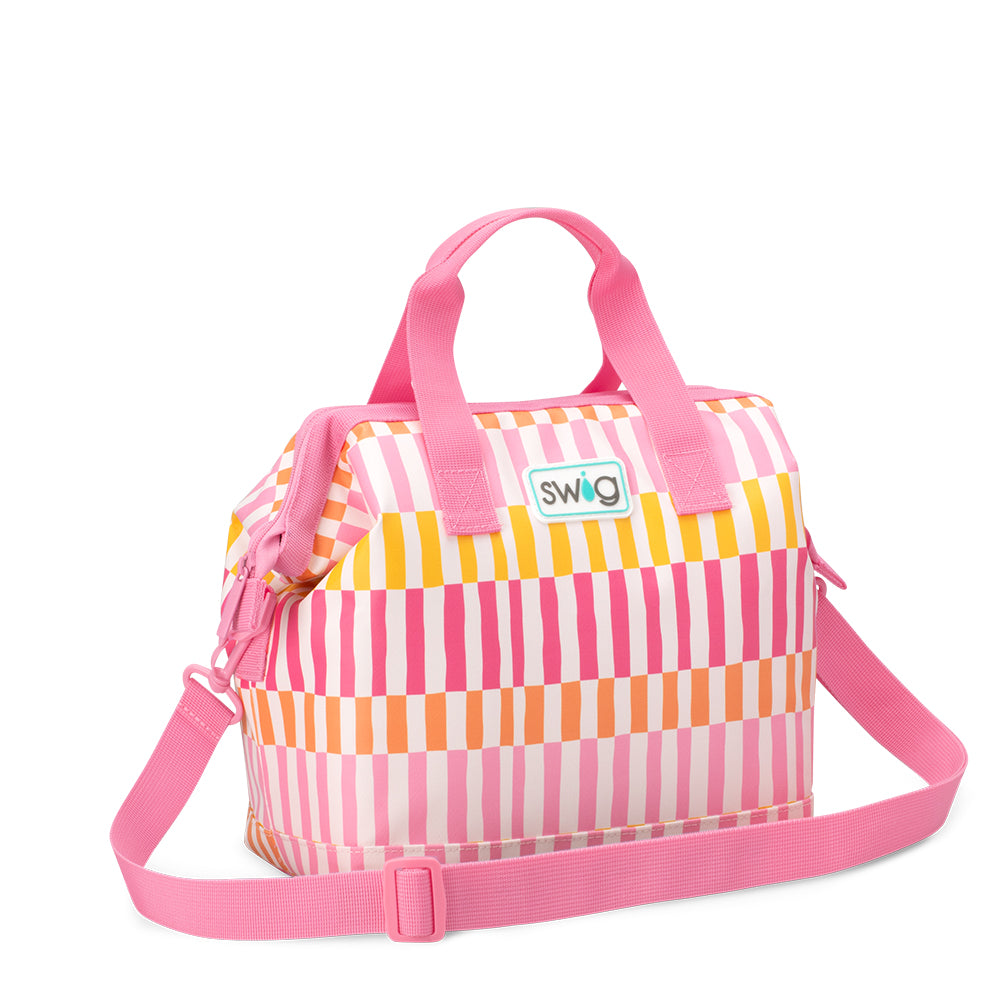 Sherbet Stripe Packi 12-Can Cooler - Insulated Soft-Sided Lunch Bag for Picnics, Beach Trips & Outdoor Adventures