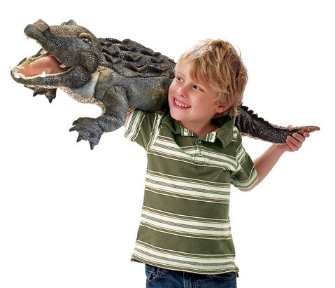 American Alligator Hand Puppet - Realistic Alligator Toy for Kids, Storytelling & Educational Play - Perfect for Classroom, Birthday Parties & Pretend Play