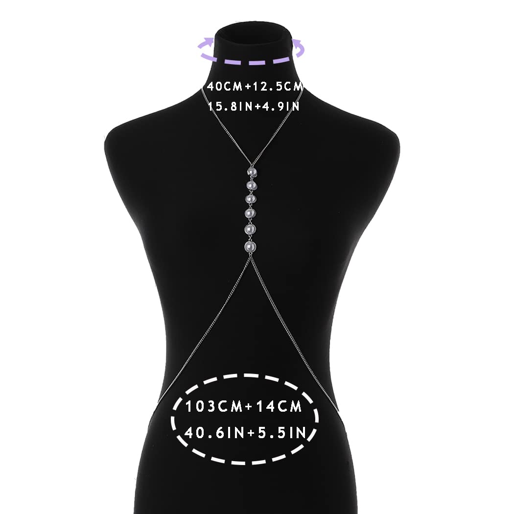 Sparkling Rhinestone Body Chains & Pearl Waist Belly Jewelry - Sexy Layered Bikini Accessories for Women | Perfect for Beach Parties, Music Festivals & Summer Vacations