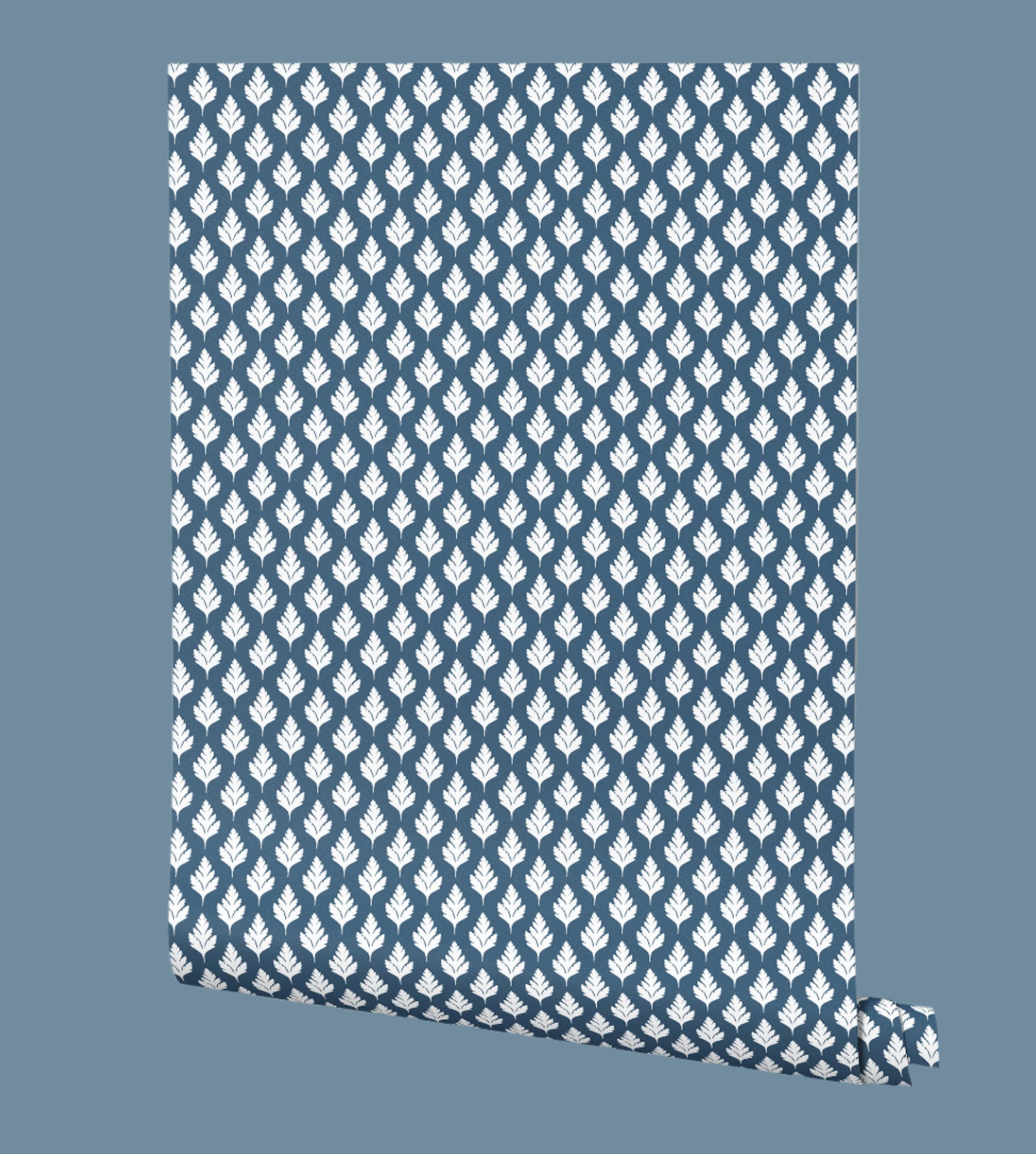 Wild Chervil Wallpaper - Bute Blue | Vintage Floral Peel & Stick Wallpaper for Bedroom, Living Room & Home Decor