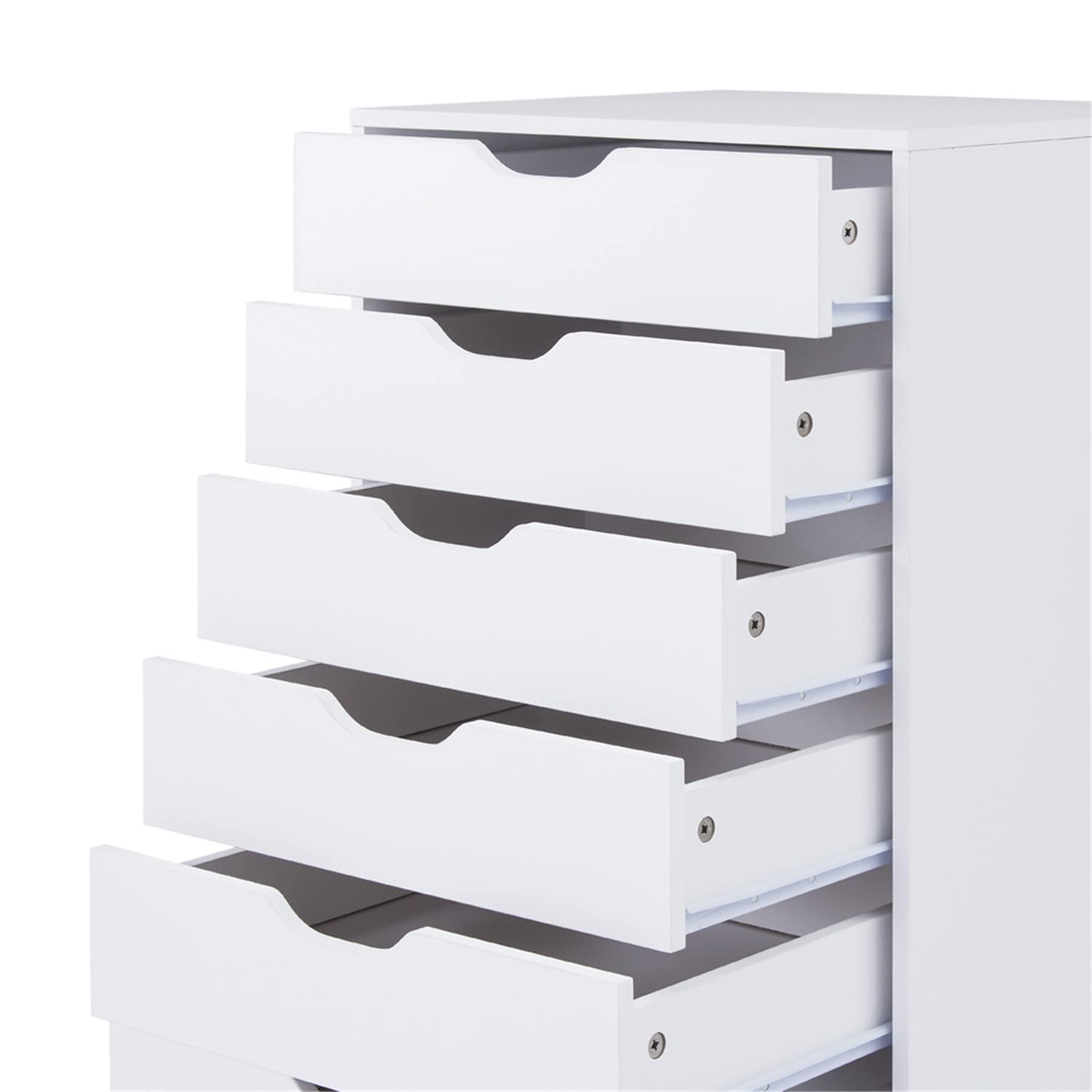 Naomi Home 7-Drawer Sewing & Craft Storage Cabinet - White Organizer for Arts, Crafts, Sewing Supplies & More - Multipurpose Cabinet with Ample Space - Perfect for Craft Rooms, Sewing Studios & Home Organization
