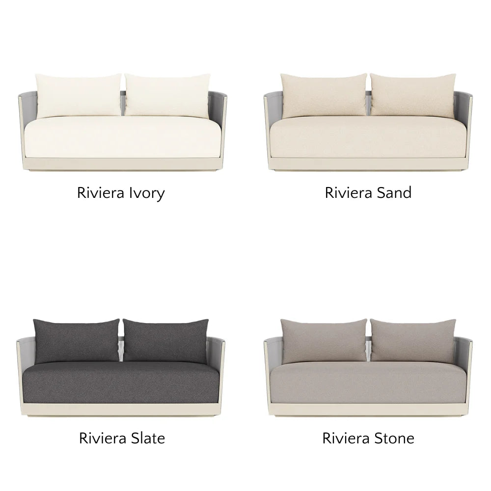 Antigua Outdoor 2-Seat Patio Sofa Set - Waterproof Wicker Furniture for Garden, Balcony, or Poolside Relaxation