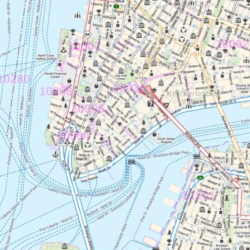 New York City Inner Metro Laminated Wall Map - 36