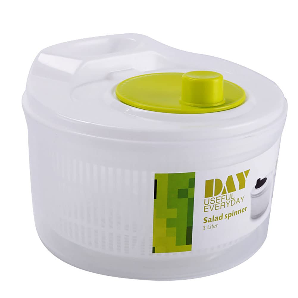 Youding Salad Spinner - Large Capacity Double-Layer Vegetable & Fruit Dryer with Easy Drain System | Perfect for Kitchen, Meal Prep & Healthy Eating | Compact Storage Space Saver