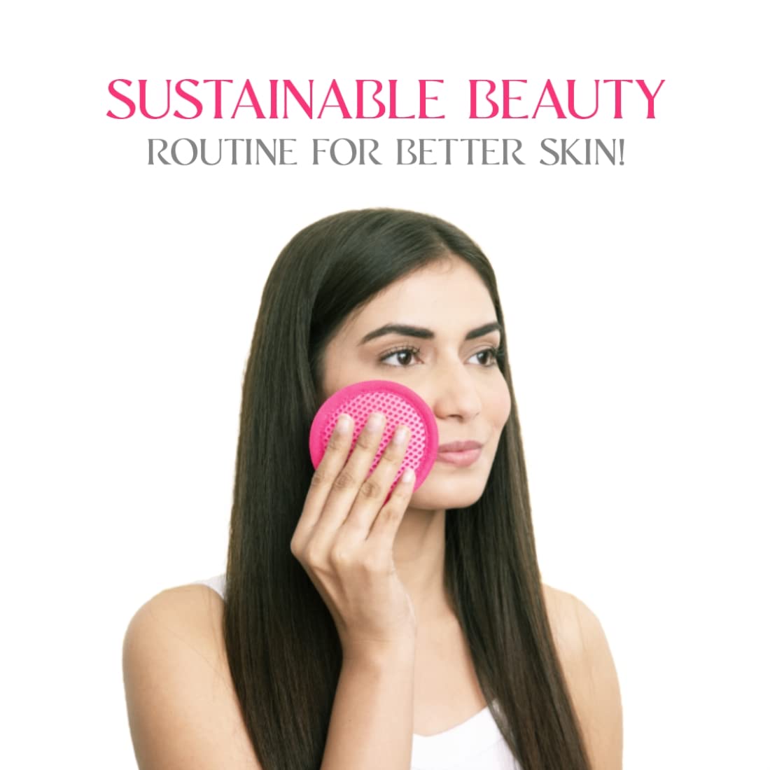 Sanfe Beauty Micellar Makeup Remover Pads - Pack of 3 | 2-in-1 Reusable Exfoliating Facial Pads for All Skin Types | Gently Removes Eye & Face Makeup | Perfect for Travel, Gym & Daily Skincare Routine