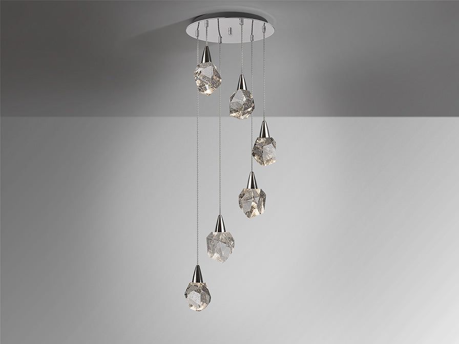 Aquaria LED Table Lamp 6L - Modern Matt Gold & Chrome Finish for Bedroom, Living Room, or Office Decor