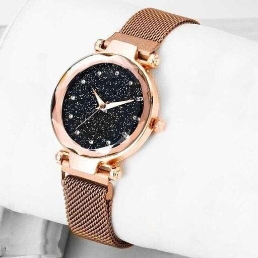 Elegant Analog Magnetic Strap Watch for Women & Girls - SR-821 AT-8211 (Pack of 1) | Perfect for Everyday Wear, Office, and Casual Outings