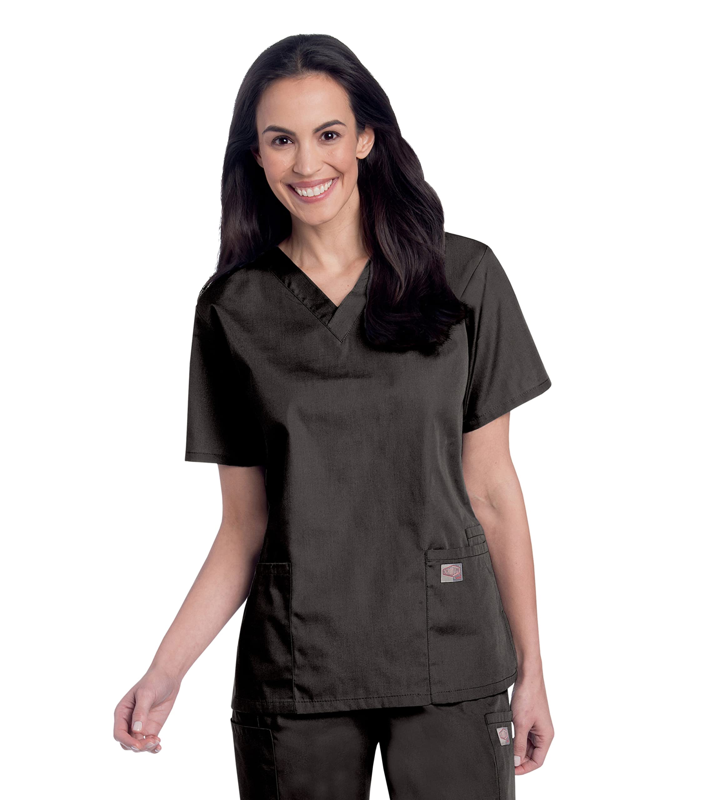 Landau Scrub Zone Relaxed Fit 2-Pocket V-Neck Scrub Top for Women 70221 - Comfortable Medical Uniform for Nurses & Healthcare Workers - Perfect for Hospitals, Clinics & Long Shifts