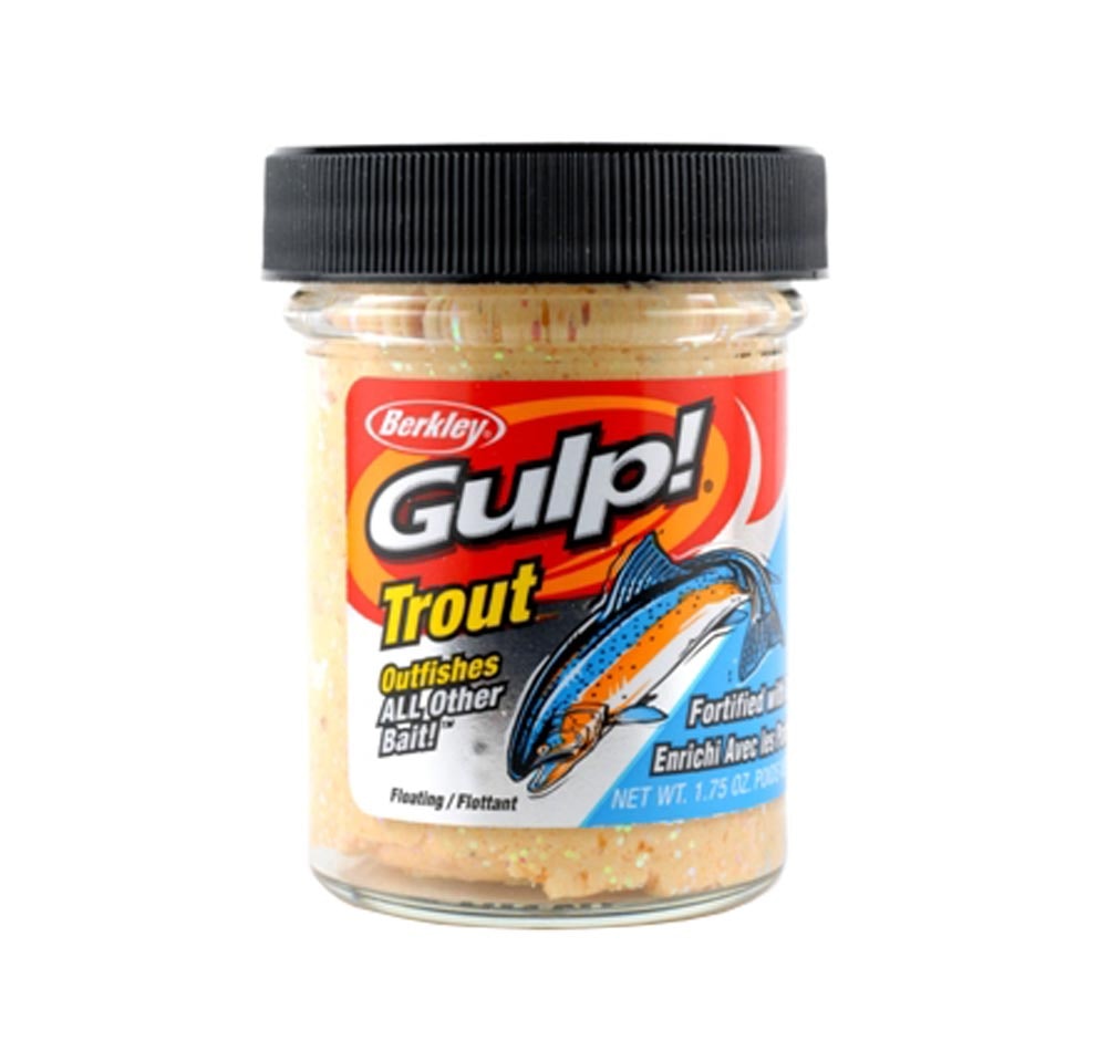 Berkley Gulp! Alive! Trout Dough Bait - Chunky Cheese Scent - Freshwater Fishing Lures for Trout, Bass & Panfish - Ideal for Lakes, Rivers & Streams