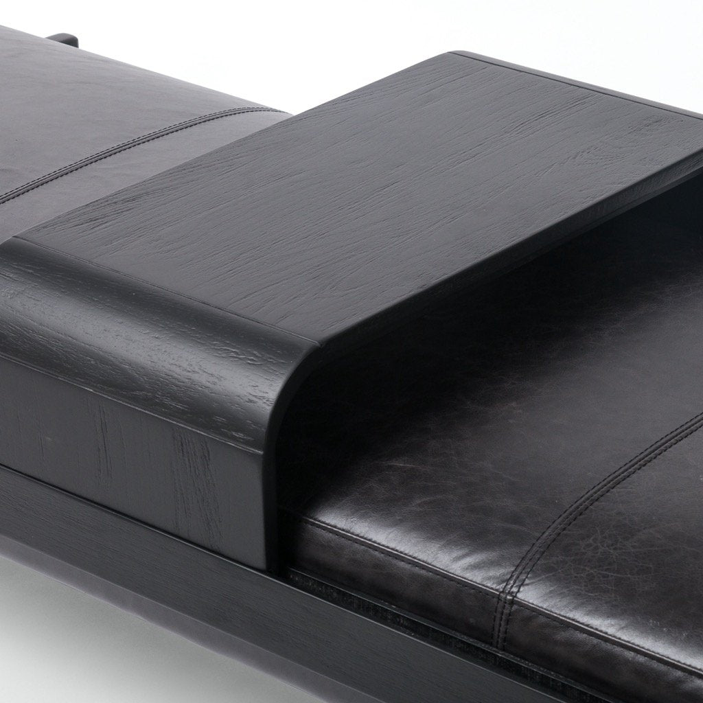 Fawkes Bench - Brushed Ebony Wooden Bench for Living Room, Bedroom, or Entryway - Stylish and Durable Seating Furniture for Home Decor