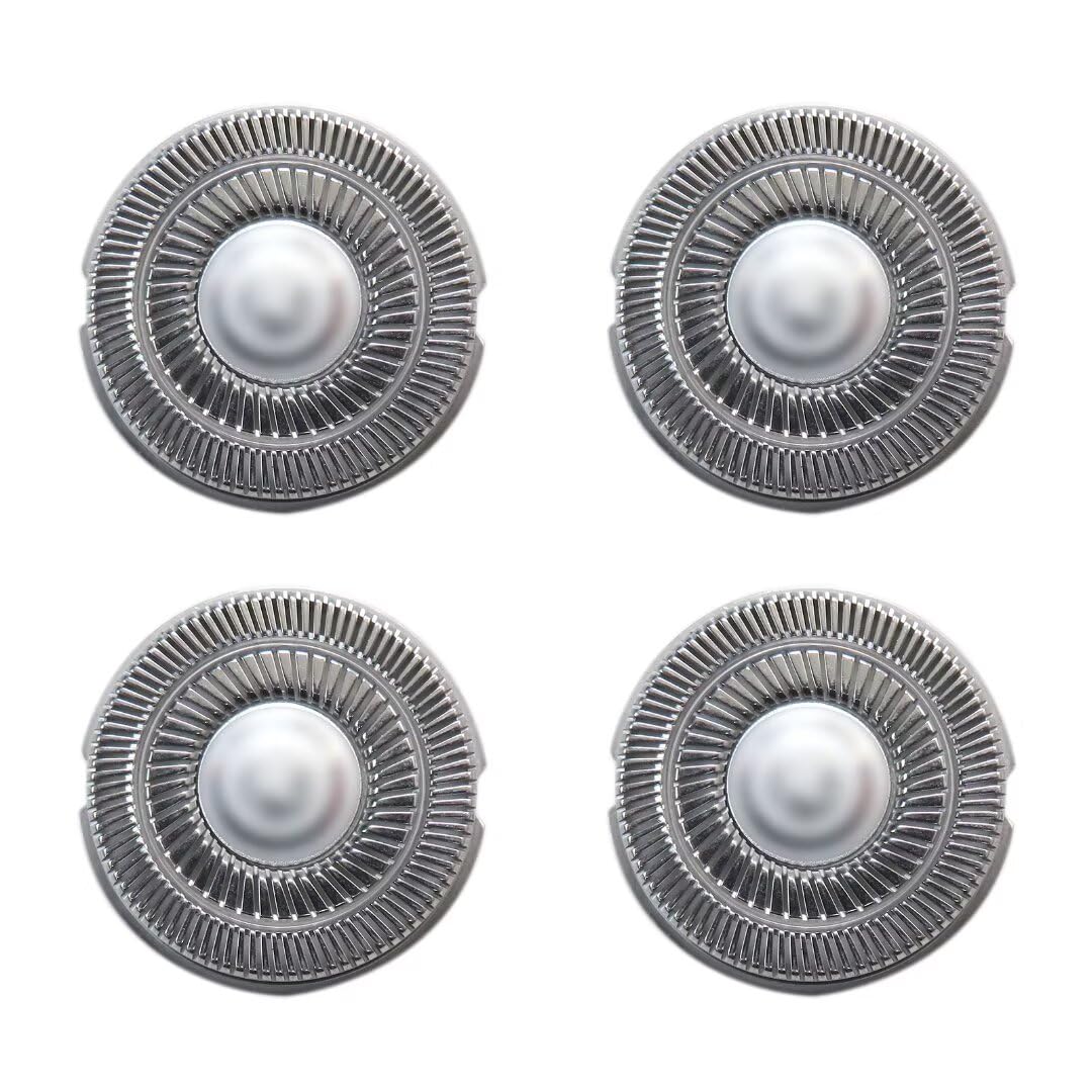 4Pcs Replacement Shaver Heads for Skull Shaver Pitbull Gold PRO - Compatible Replacement Blades for Bald Head Shavers - Perfect for Travel, Home Use & Quick Grooming