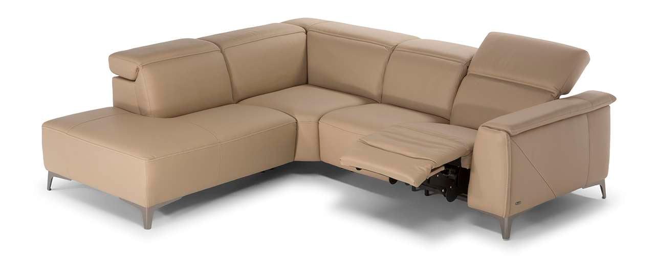 NATUZZI Editions C074 Trionfo Triple Motion Recliner Sectional Sofa - 3-Seater Power Reclining Living Room Couch with Adjustable Headrest & Lumbar Support | Perfect for Home Theater, Family Room & Lounge Relaxation