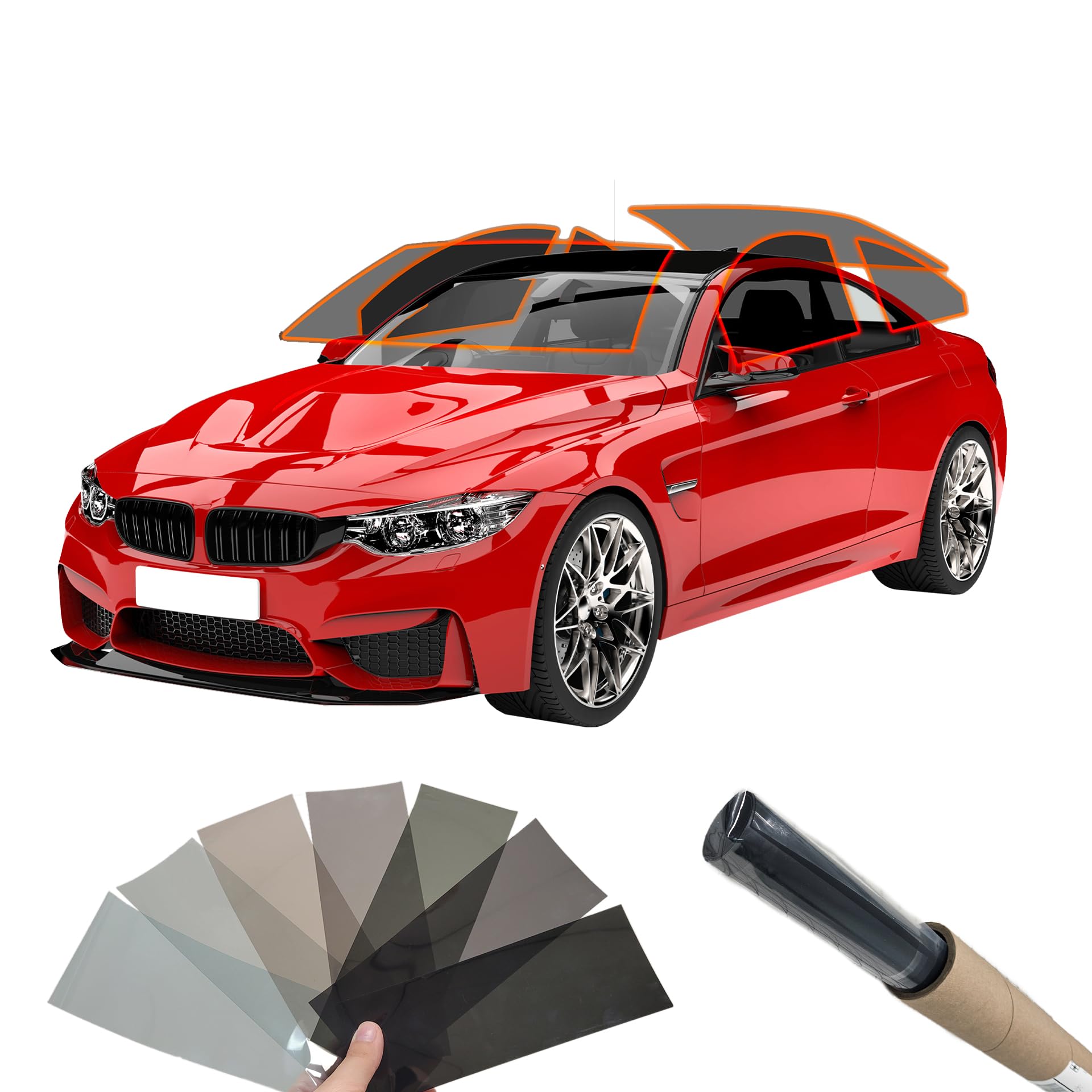 Premium Precut Ceramic Window Tint for Coupes - DIY-MotoShield Pro Kit (99% UV & Infrared Heat Blocking) | Easy Installation, Enhanced Privacy & Cooler Interior for Cars, Trucks, SUVs