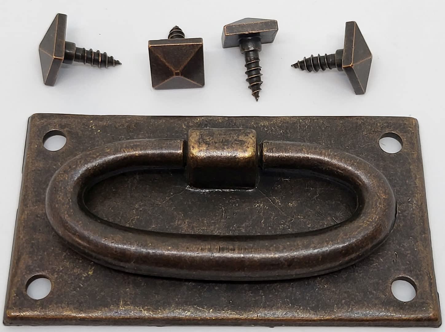 Stickley Style Arts & Crafts Oval Ring Pull - Cabinet & Drawer Hardware