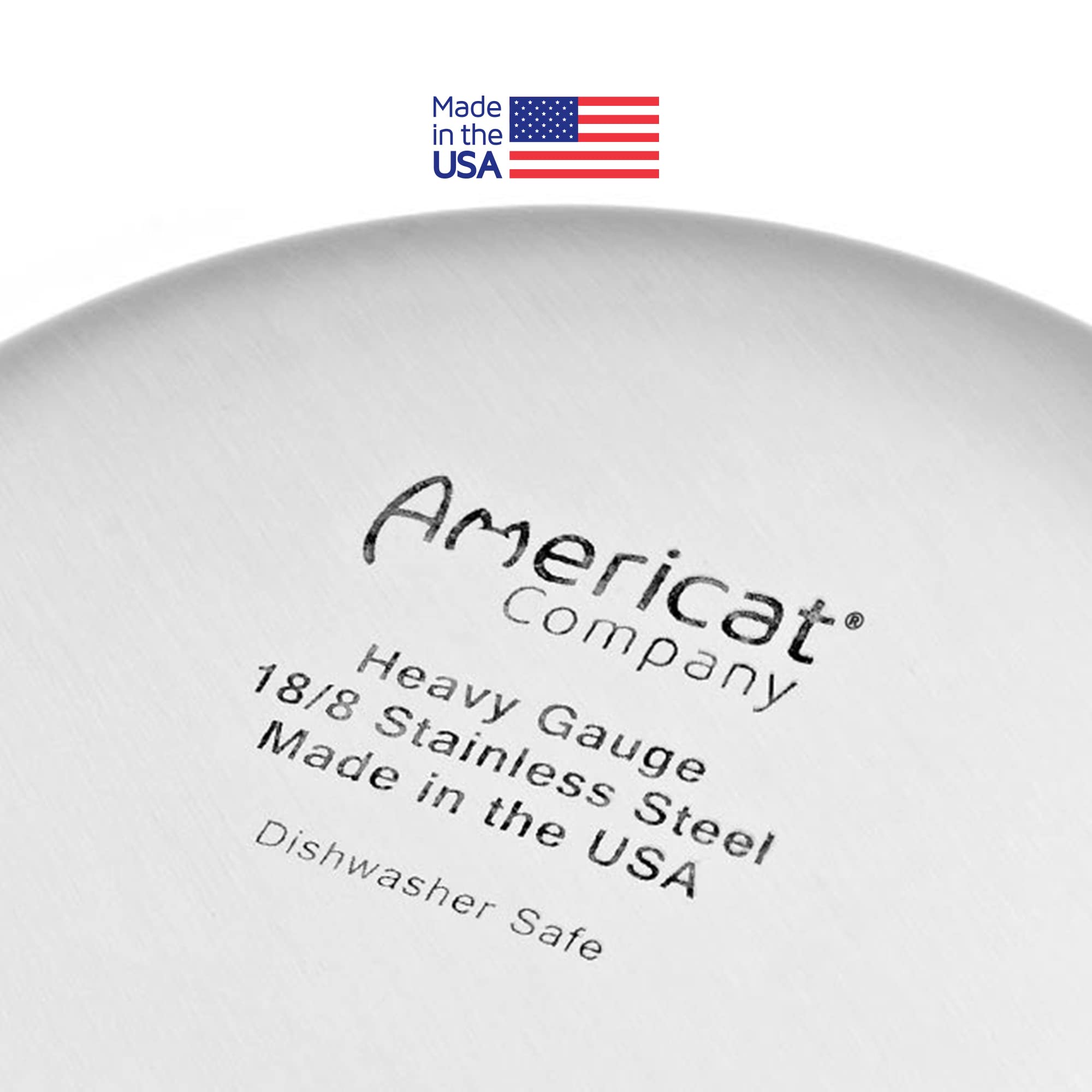 Premium Stainless Steel Cat Bowls Set of 4 - Non-Tip Pet Food & Water Dishes - Dishwasher Safe, Whisker Friendly, Human-Grade - Made in USA - Perfect for Mealtime, Travel & Multi-Cat Homes