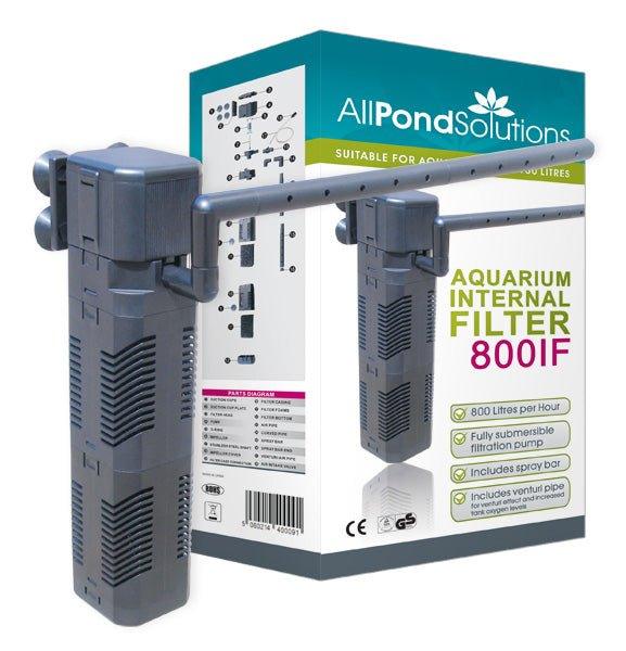 AllPondSolutions 800L/H Aquarium Internal Filter - Powerful Submersible Water Pump for Fish Tanks, Freshwater & Saltwater Aquariums - Ideal for Home, Office & Pet Store Use