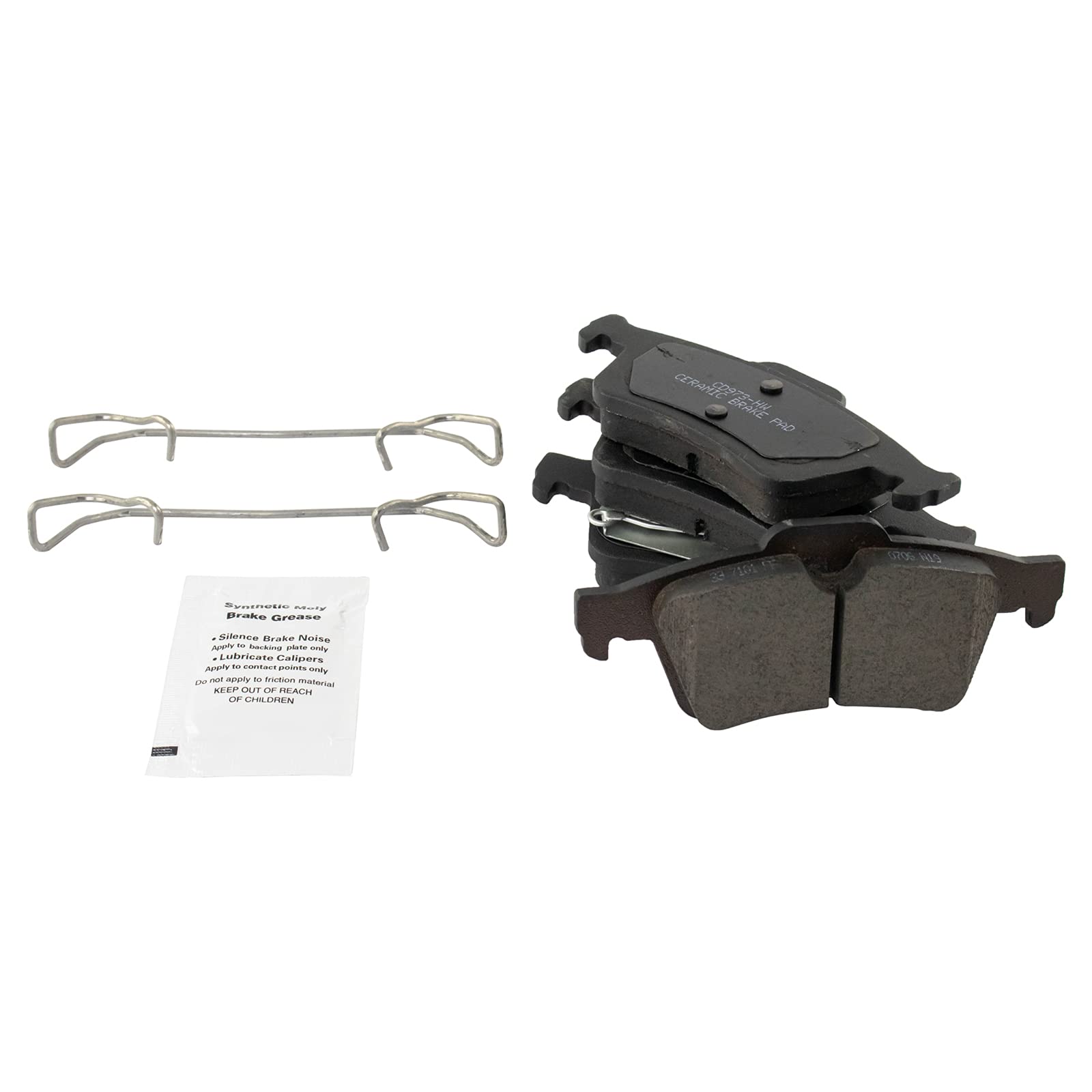 TRQ Rear Brake Pad and Rotor Kit with Ceramic Brake Pads - Compatible with 2004-2005 Mazda 3 - Perfect for City Driving and Highway Commuting