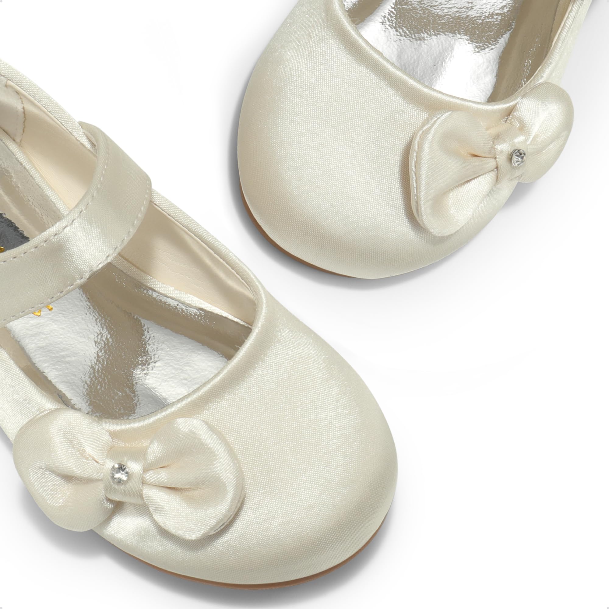 DREAM PAIRS Toddler Girls Mary Jane Flats - Side Bow Ballet Shoes for Toddlers & Little Girls | Perfect for Weddings, Parties, School & Special Occasions