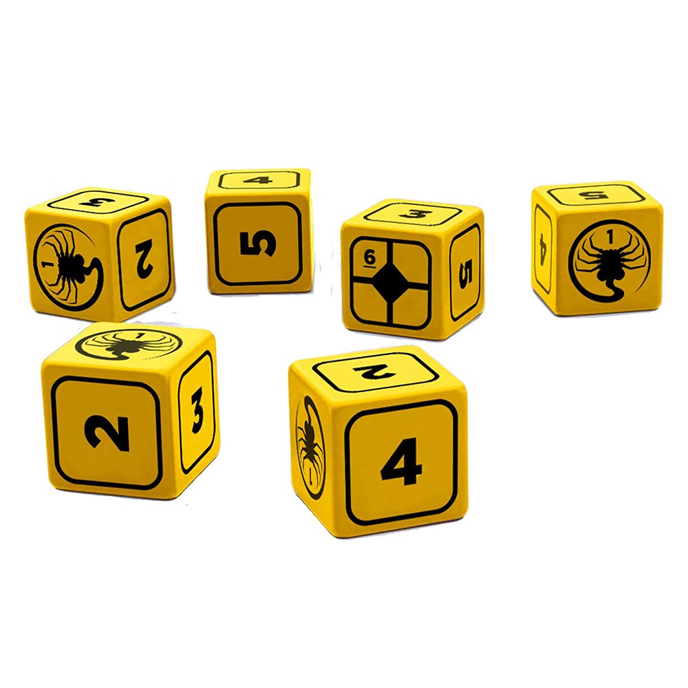 Alien RPG Stress Dice Set - Free League Publishing Tabletop Game Accessories for Sci-Fi Horror Roleplaying Scenarios