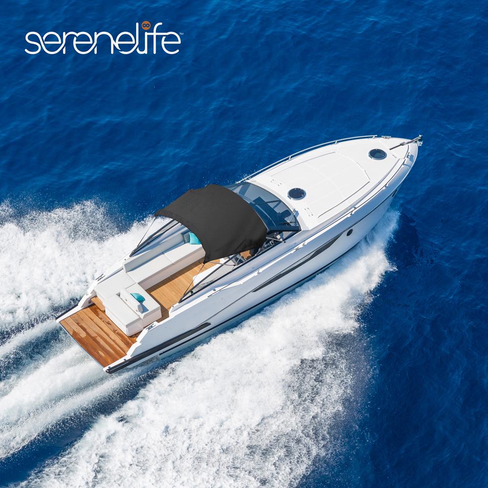 3 Bow Bimini Top for Boats - UV-Resistant & Waterproof Boat Canopy for Pontoon, Fishing & Deck Boats - Perfect for Sun Protection & Shade on Water