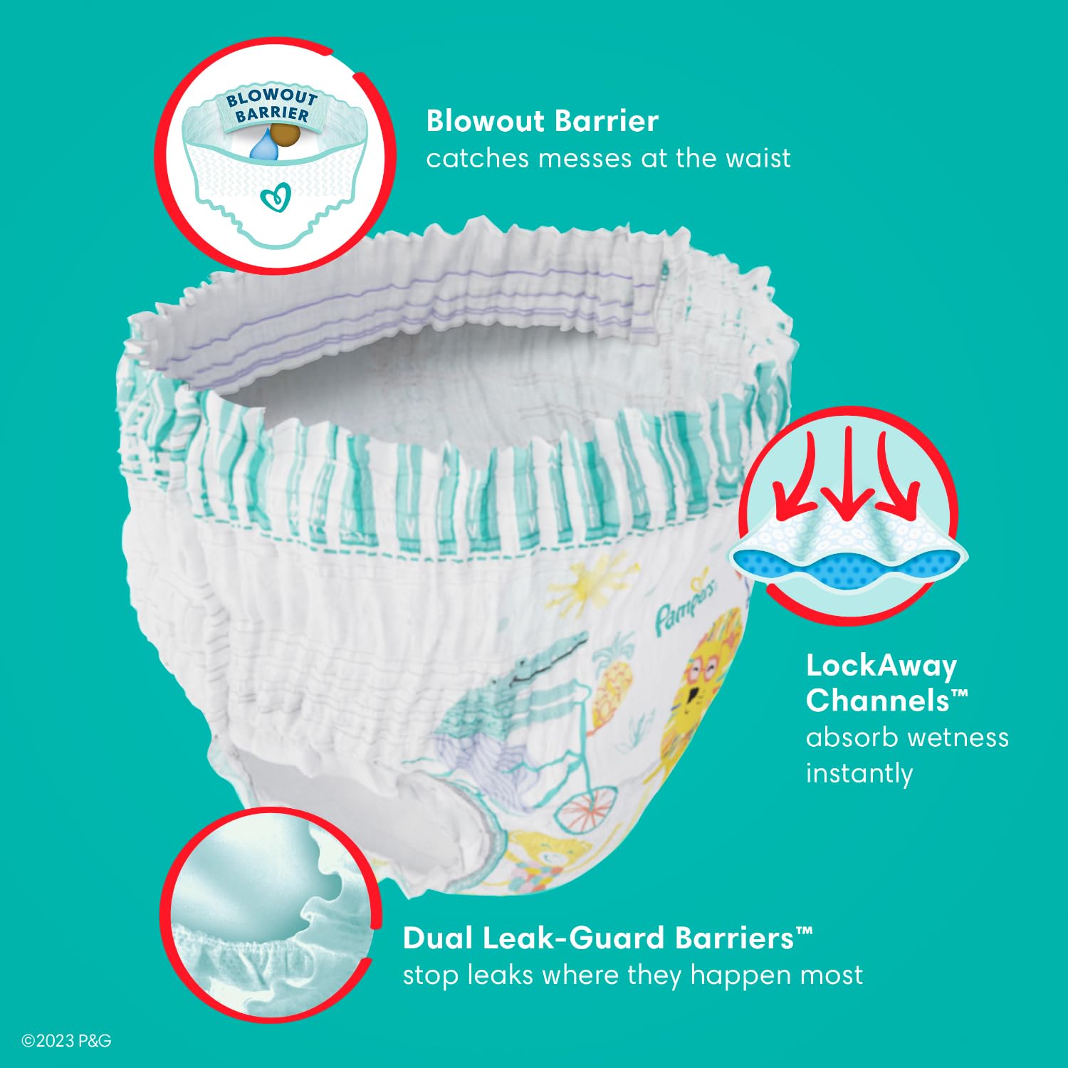 Pampers Pull On Cruisers 360° Fit Disposable Baby Diapers Size 5 (2 x 128 Count) + Sensitive Water Based Baby Wipes 12X Multi Pack (1008 Wipes) - 2 Month Supply for Active Toddlers, Daycare & Overnight Protection