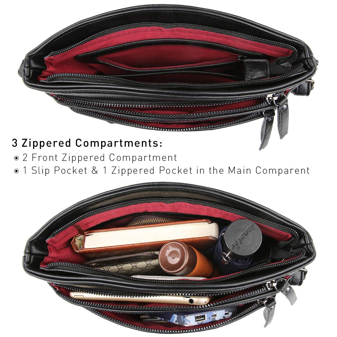 VONMAY Women's Crossbody Bag with Multiple Pockets - Stylish Shoulder Purse for Everyday Use, Travel & Shopping