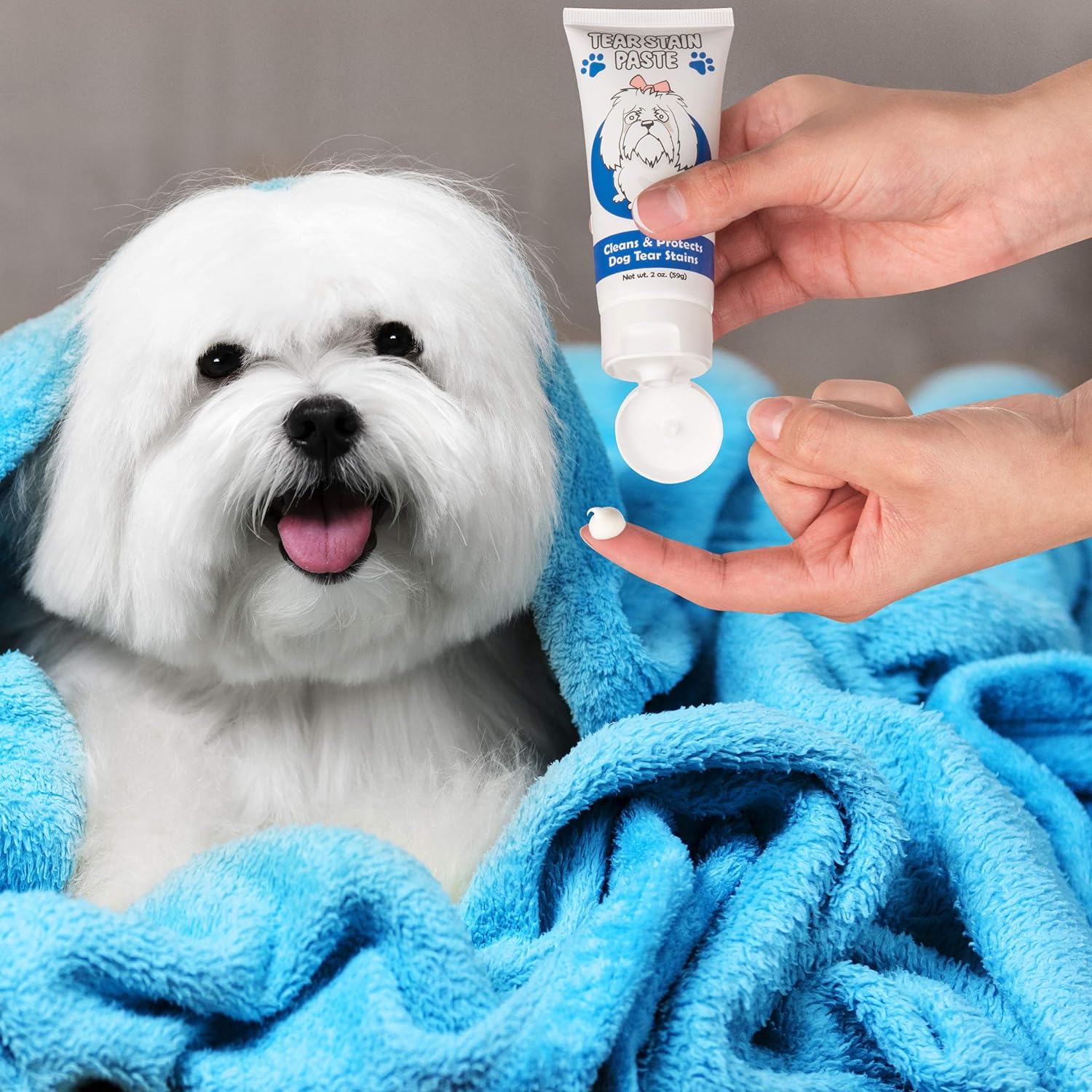 Best Tear Stain Remover for Dogs - 2oz Gentle & Safe Formula | Eliminate Eye Stains & Discoloration | Perfect for Poodles, Maltese & Small Breeds