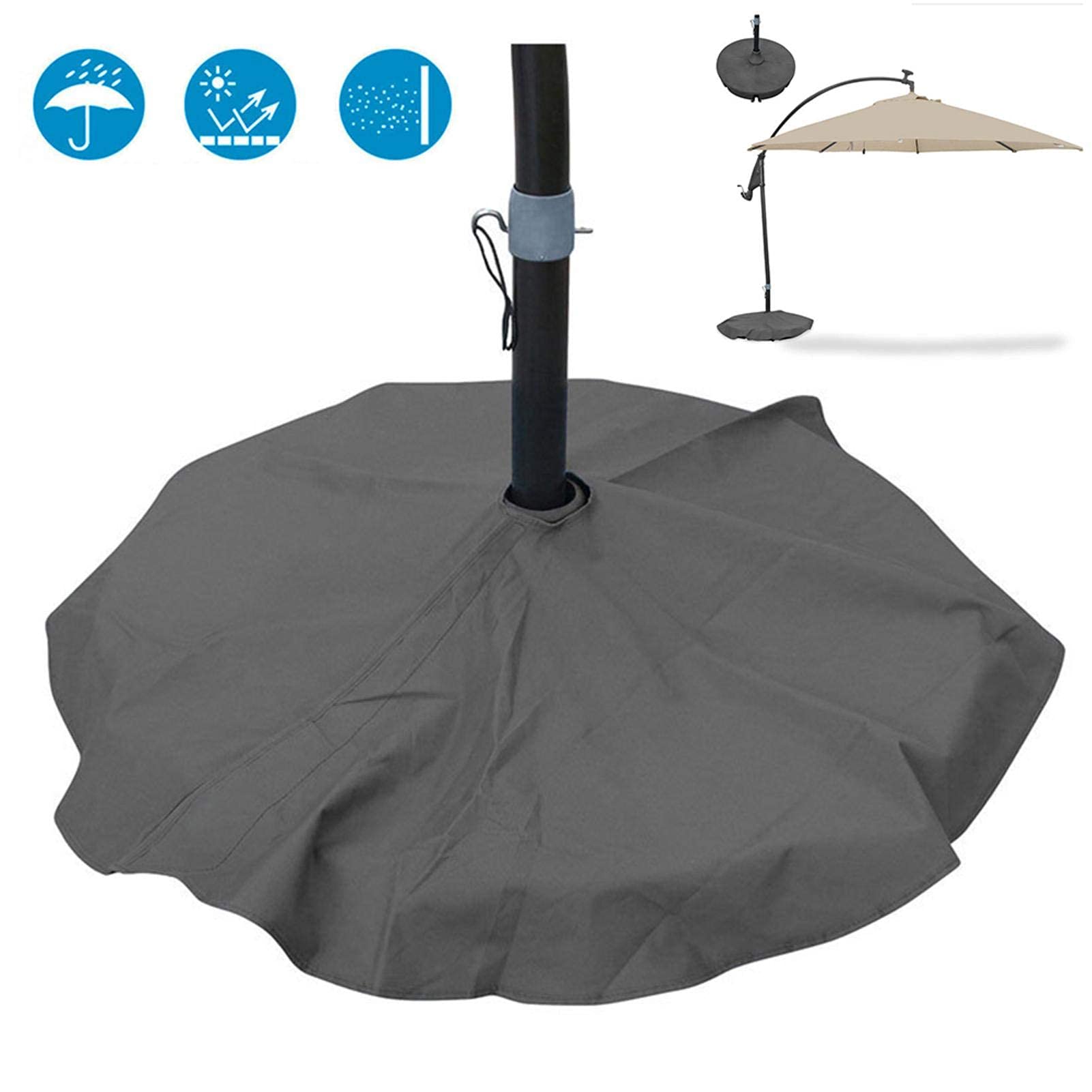 Successfun Round Umbrella Stand Cover - Waterproof Patio Umbrella Base Cover with UV Protection for Outdoor Use | Perfect for Backyard, Garden, and Poolside