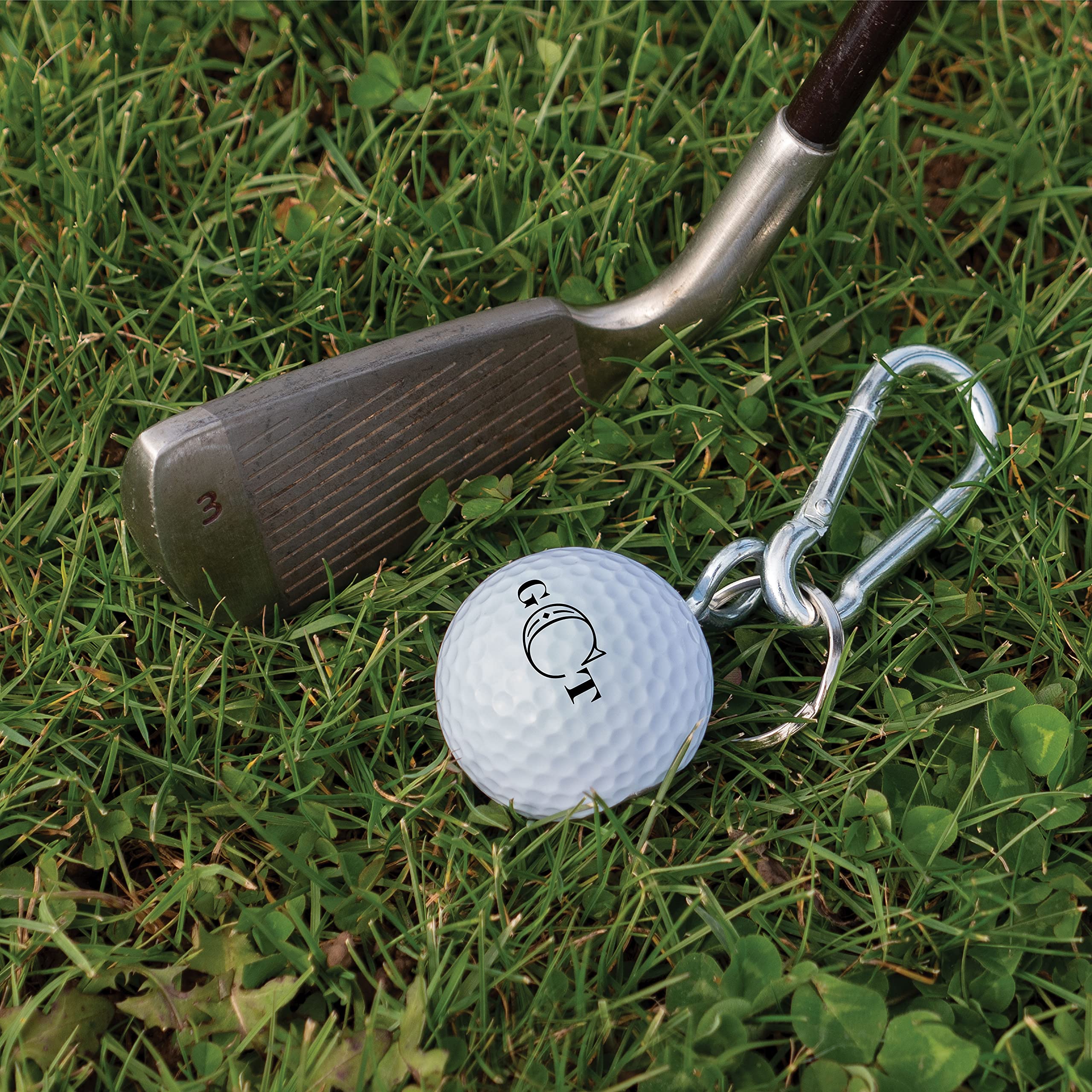 Personalized Golf Ball Bottle Opener - Custom Monogram Golf Gift for Men & Women, Real Golf Ball Keychain with Carabiner Clip, Engraved Name & Initials - Perfect for Golf Lovers, Birthday Gifts & Father's Day Presents