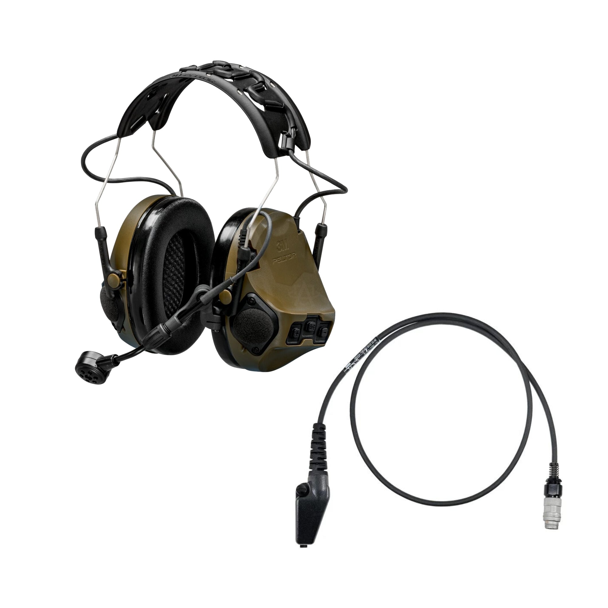 3M Peltor ComTac VII Military-Grade Tactical Headset with TMAS Technology - Hearing Protection & Communication for Special Forces, Police & Shooting Enthusiasts - Ideal for Combat Training, Range Shooting & Tactical Operations