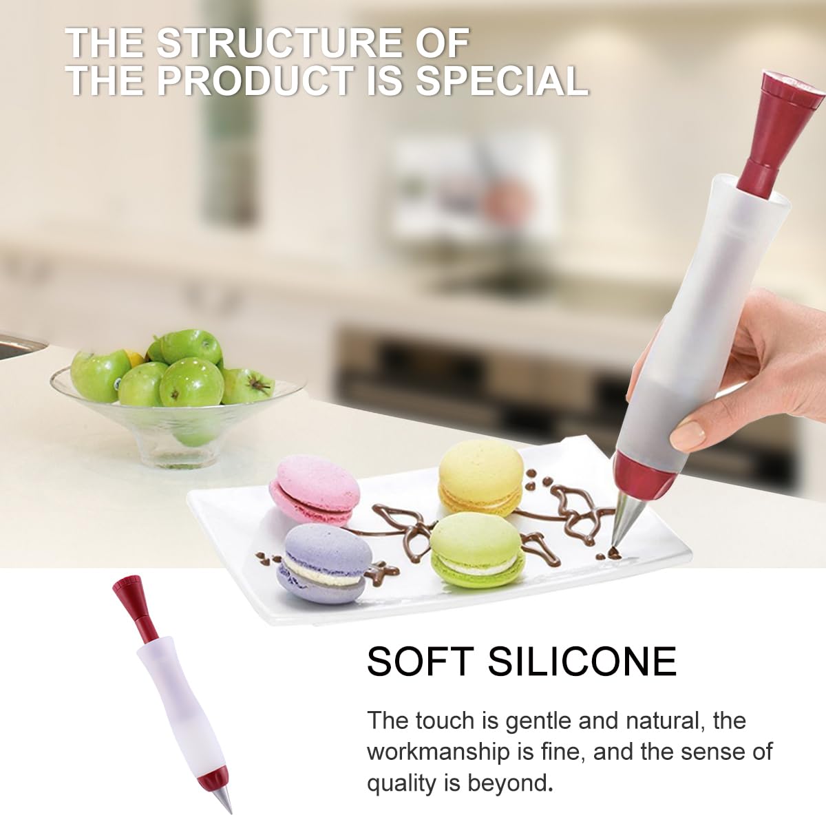 Silicone Chocolate & Jam Writing Pen - Baking Decorating Tool for Cakes, Cupcakes & Desserts | Perfect for DIY Cake Decorating, Dessert Topping & Creative Food Art