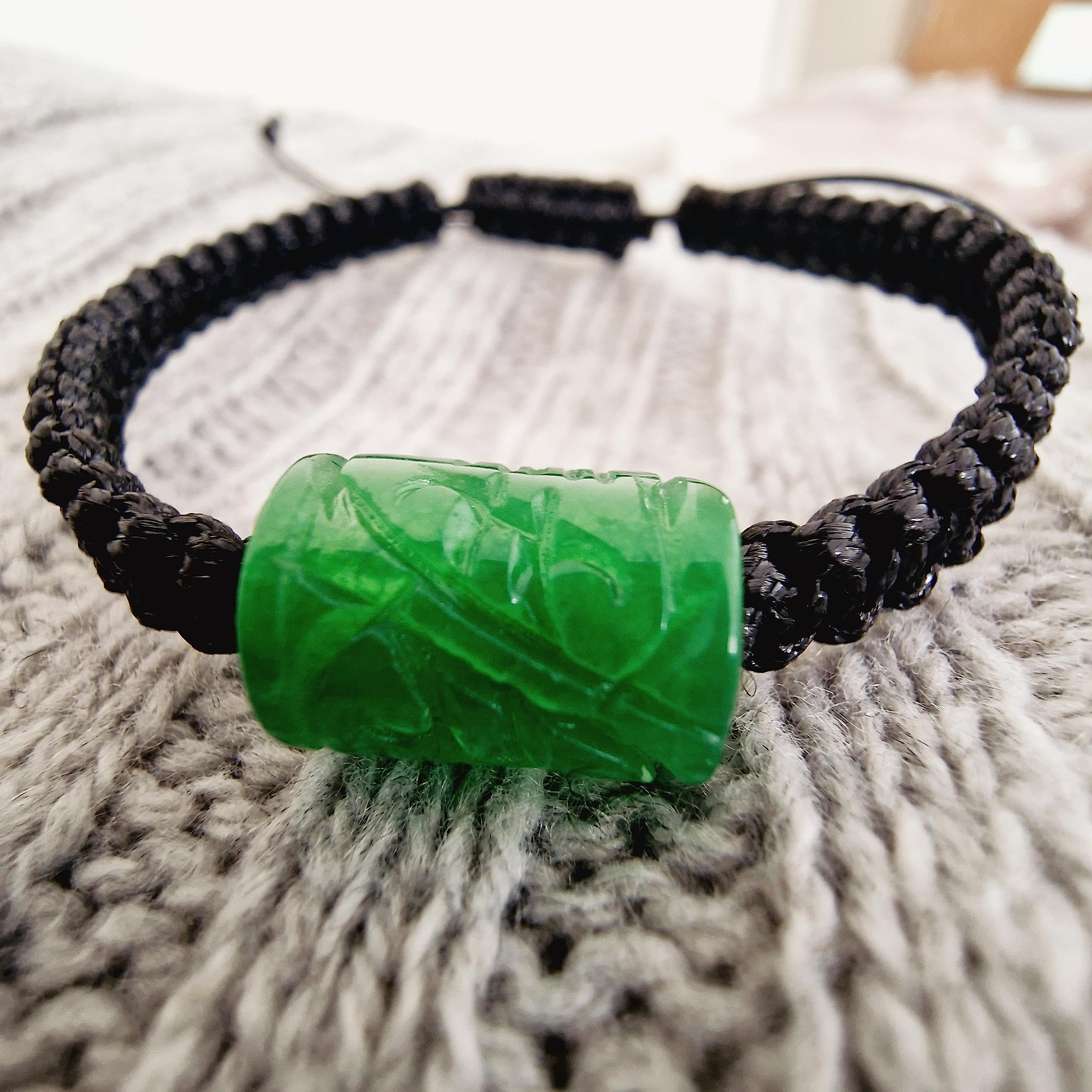 Handmade Dark Green Jade Necklace and Bracelet Set for Men - Premium Gemstone Jewelry for Gifts, Meditation & Spiritual Healing