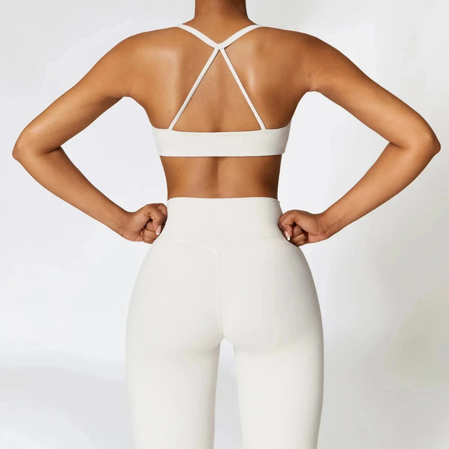 2-Piece Women's Workout Set - Breathable Sports Bra & Quick-Dry Yoga Outfit for Gym, Running & Fitness | Stylish Back Design Activewear
