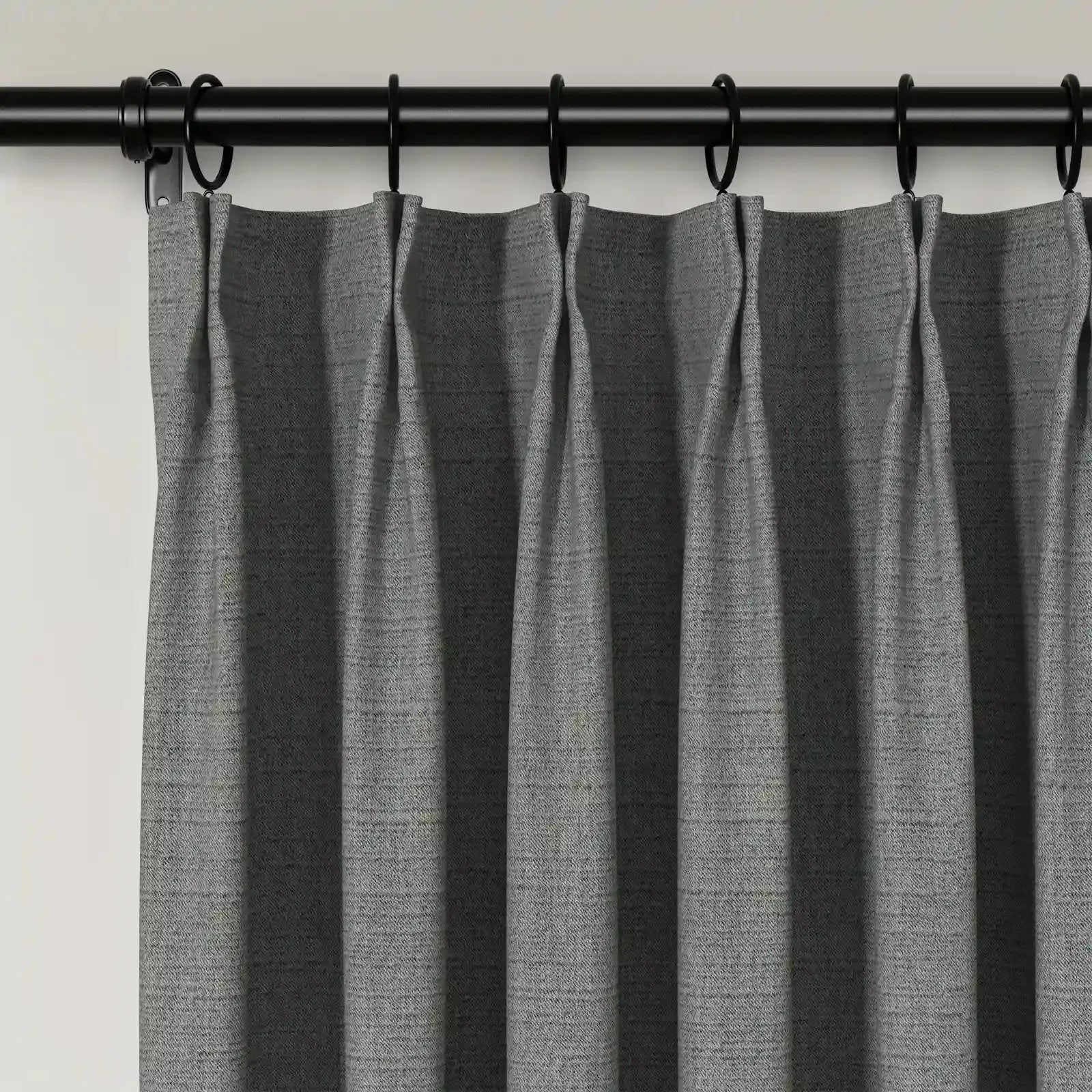 Lydia Solid Jacquard Pleated Curtains - Elegant Window Treatments for Living Room, Bedroom & Home Decor
