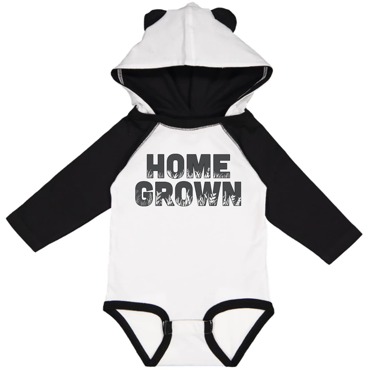 Inktastic Home Grown Organic Cotton Long Sleeve Baby Creeper - Soft & Comfortable for Newborns & Infants - Perfect for Playtime, Family Photos & Everyday Wear