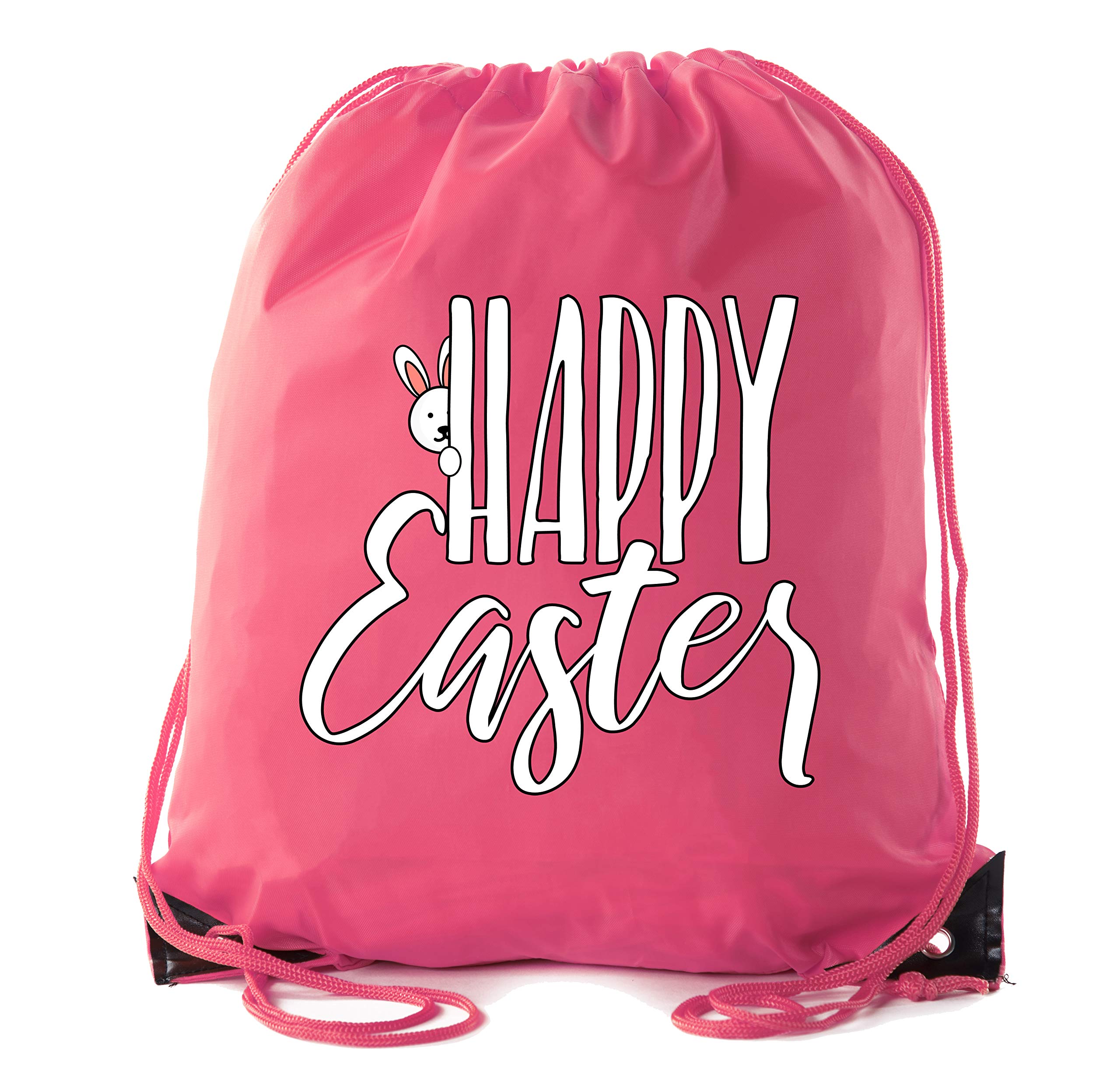 Easter Basket Bags - Bulk Drawstring Backpacks for Easter Party Favors & Goody Bags with Peeking Bunny Design - Perfect for Easter Egg Hunts, School Celebrations & Spring Gift Giving