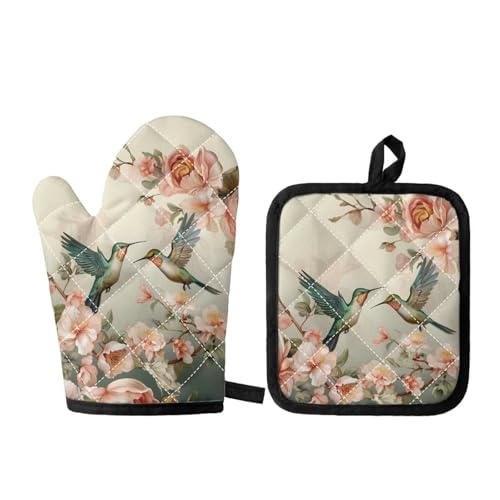 Vintage Flower Hummingbird