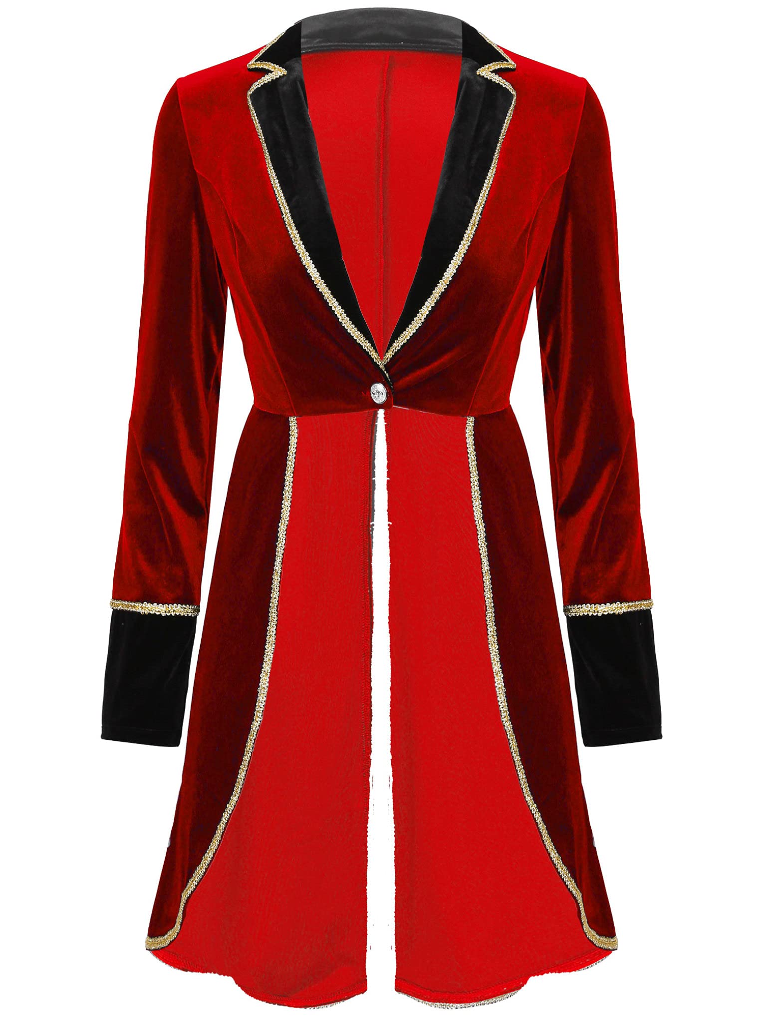 Steampunk Velvet Tail Coat for Women - Victorian Ringmaster Cosplay Jacket with Circus Show Outfit | Perfect for Halloween, Cosplay, and Themed Parties