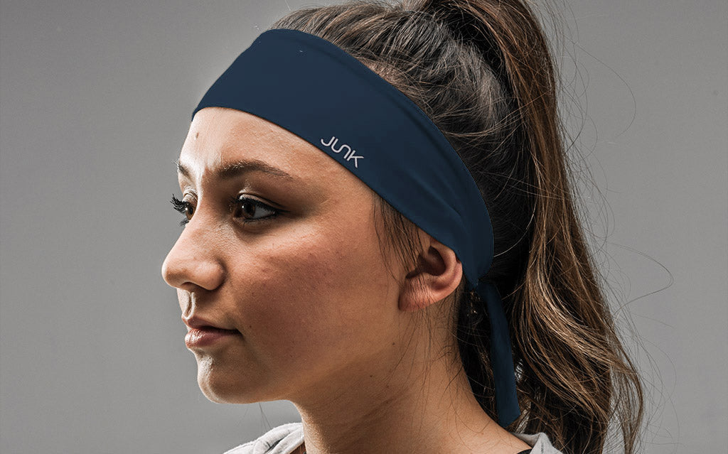 Stylish Navy Blue Stretchy Headband for Women - Perfect for Workouts, Yoga, Running & Everyday Wear