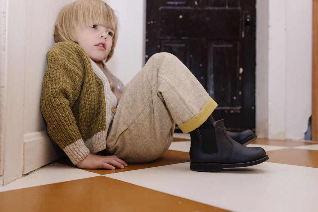 Black Viajero Kids Leather Boots - Durable & Stylish Children's Boots for Outdoor Adventures & Everyday Wear