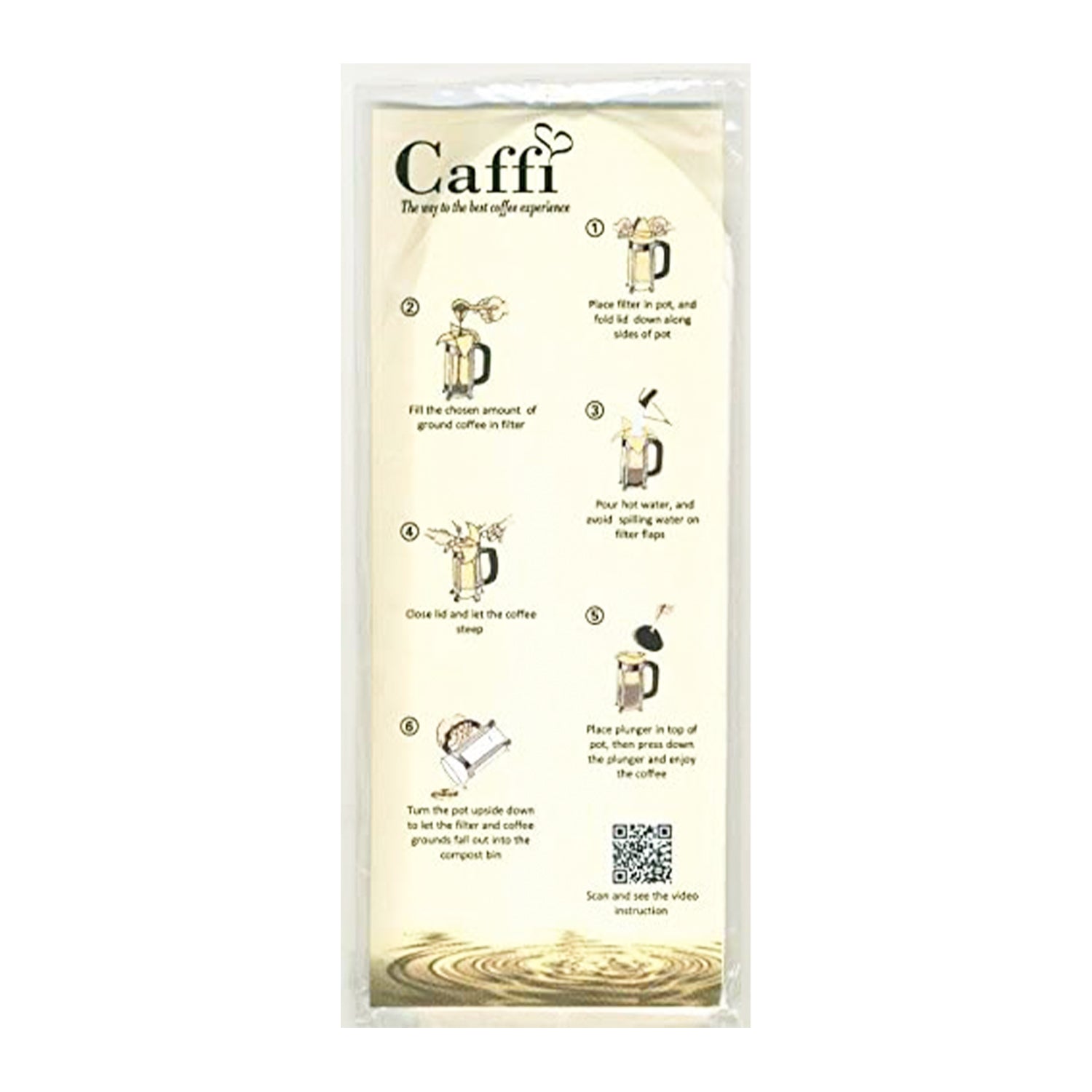 Caffi 8 Cup French Press Paper Filters - 100 Pack | Reusable Coffee Filters for French Press, Drip Coffee Makers | Perfect for Home, Office & Camping Brewing