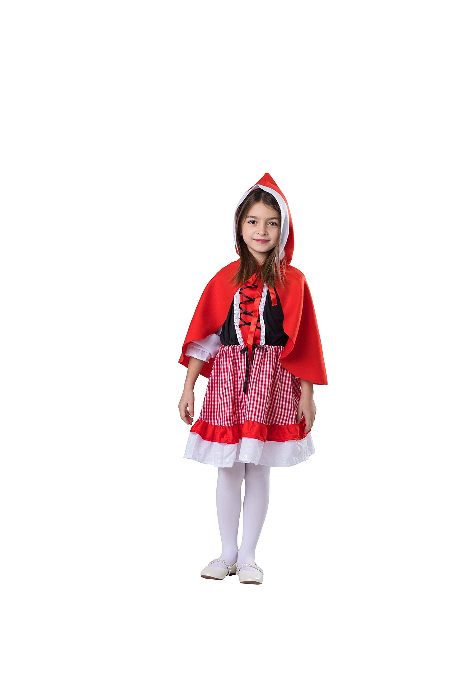 Little Red Riding Hood Costume for Girls - Red Hooded Cape & Dress Set | Storybook Character Dress Up | Halloween, Cosplay & Pretend Play