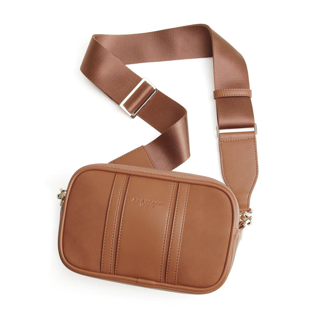 Alice Wheeler Madrid Nappa Leather Handbag in Tan - Stylish Crossbody Purse for Women, Perfect for Work, Travel & Everyday Use