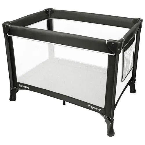 Harmony Play & Go Portable Play Yard for Babies & Toddlers - Black | Indoor & Outdoor Safe Playpen for Home, Travel & Daycare