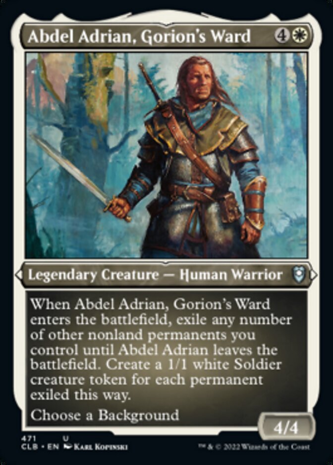 Abdel Adrian, Gorion's Ward (Foil Etched) - Commander Legends: Battle for Baldur's Gate MTG Card - Premium Collectible for Commander & EDH Deck Builders